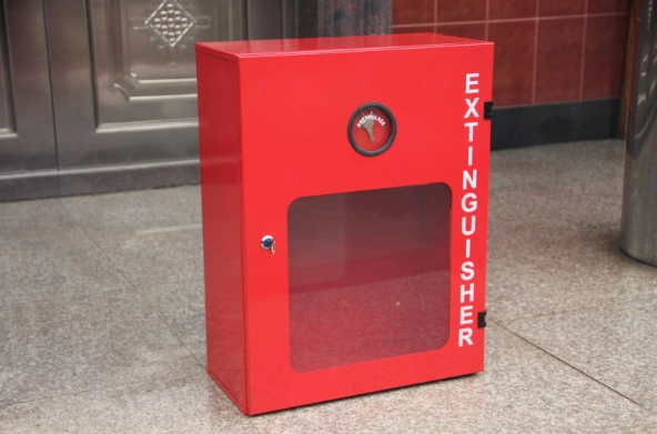 Caja de extintor de incendios de gabinete de extintor de doble capacidad