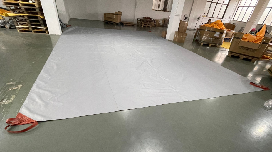 Manta ignífuga de batería de litio para coche EV manta ignífuga recubierta de silicona de grafito de 19,8 x 26 pies