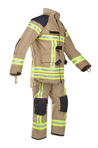 Conjunto de traje de bombero NOMEX amarillo de alto rendimiento 