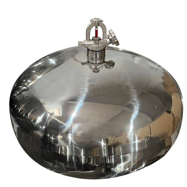 Extintor de incendios de polvo seco automático de acero inoxidable de 6 kg 