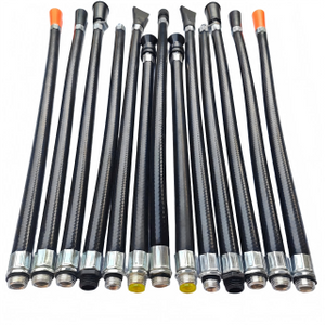 Equipo de extinción de incendios para extintor con tubo pulverizador de descarga de polvo y accesorio para manguera de cuero