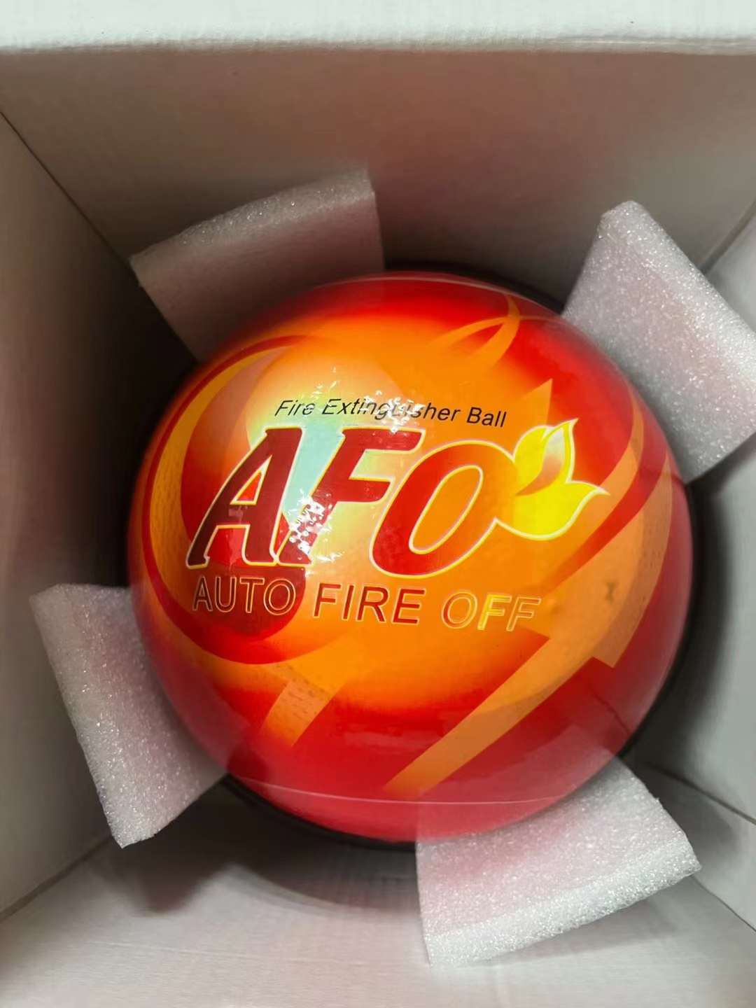 Mini bola de extintor de incendios en polvo para la familia