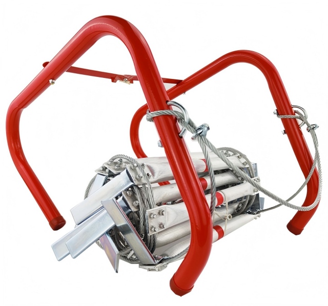 Escalera de Escape contra incendios de 66 pies, escaleras de cuerda de alambre de acero plegables de 20M, herramientas antideslizantes de seguridad de rescate de supervivencia de emergencia de aleación de aluminio