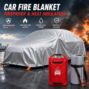 Manta revestida extrema grande del fuego del coche de los vehículos eléctricos de la tela de la fibra de vidrio de los 6*8m